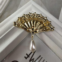 Broche fantaisie Eventail