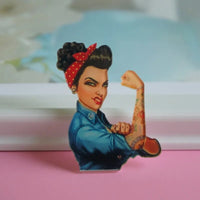 Broche acrylique Pin-up