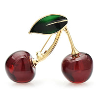 broche bijoux cerise pour femme