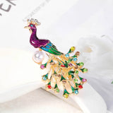 Broche Oiseau Paon