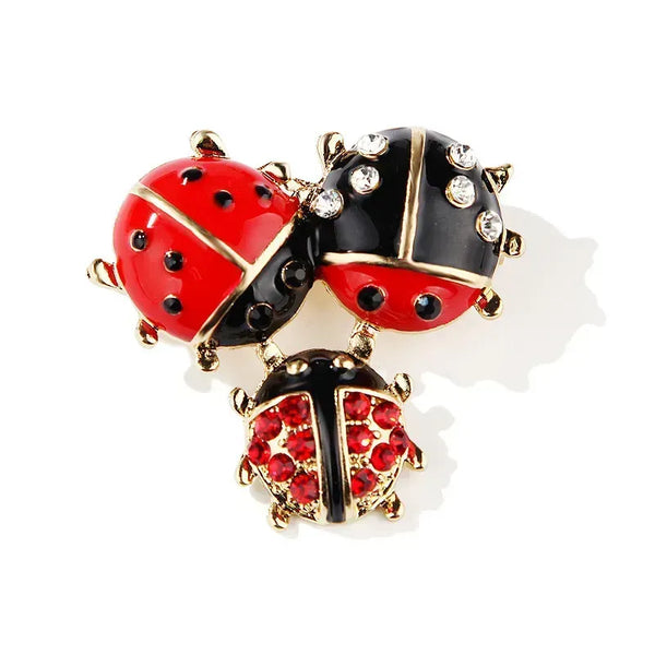 Broche Trio de Coccinelles