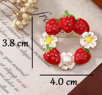 Broche fruit Fraise