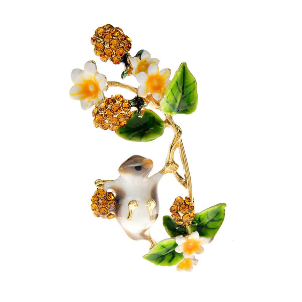 Broche fruit Gerbilles